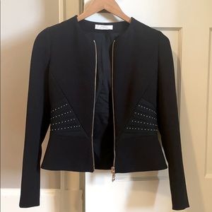 Gold studded Versace zip blazer
